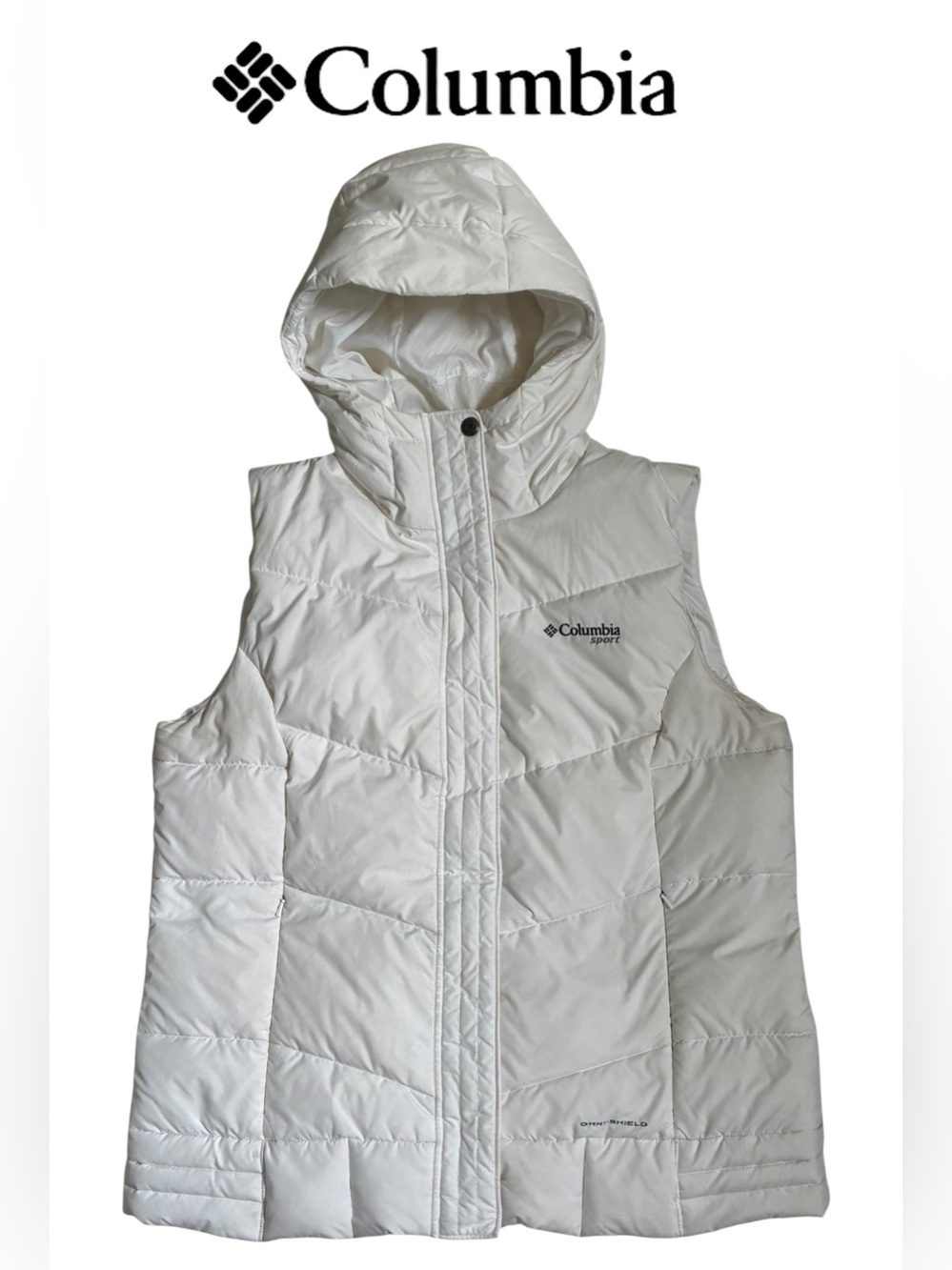 WHITE COLUMBIA PUFFER VEST